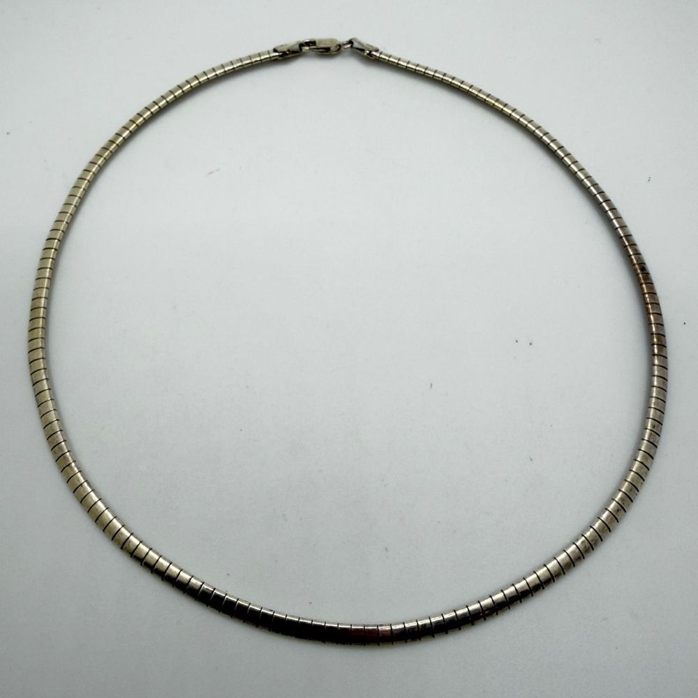 ~16", 4.5mm thick solid stamped "italy" sterling silver OMEGA necklace!